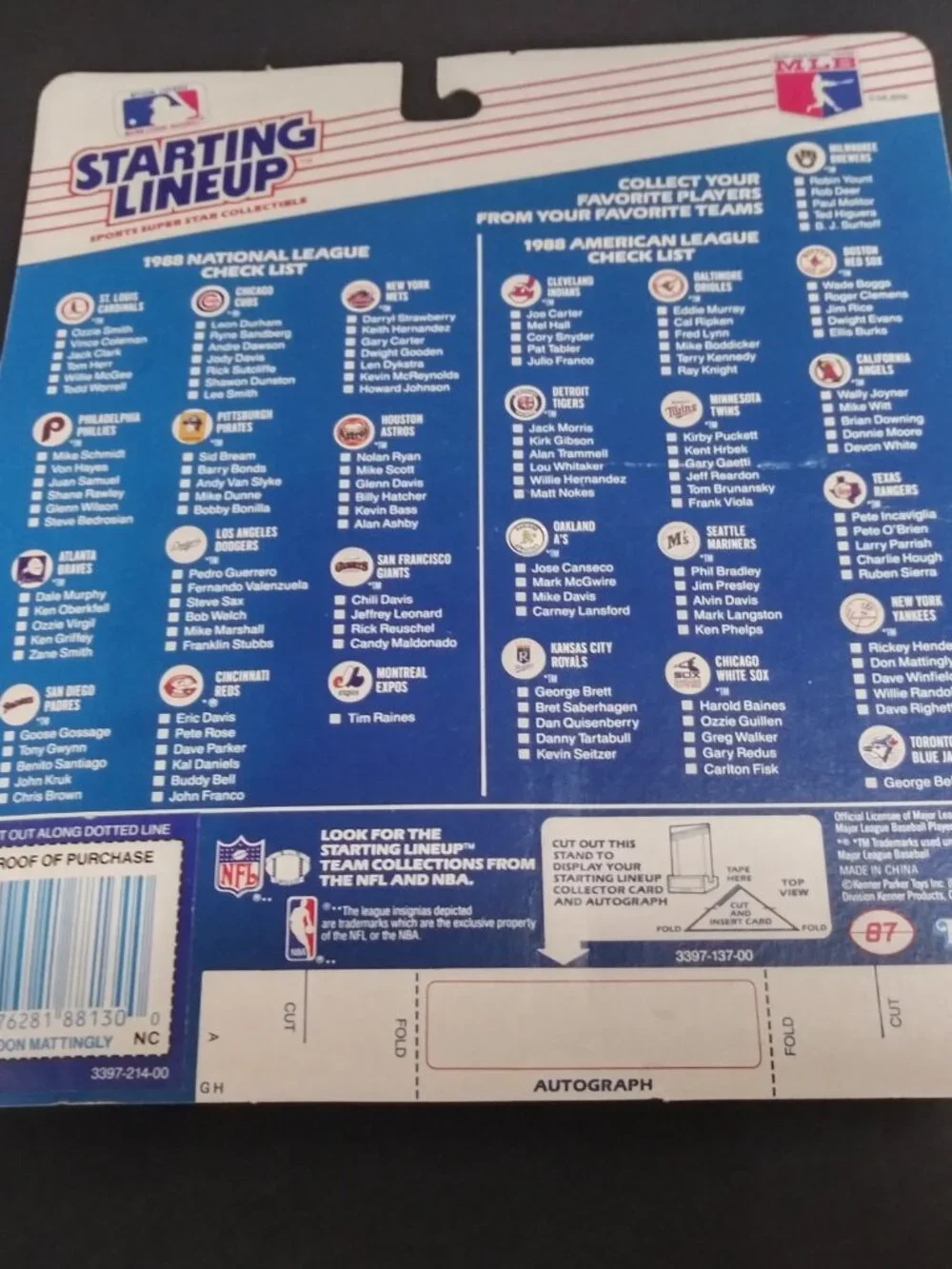 Original Vintage 1988 Don Mattingly Yankees Starting Lineup New In Box YANKEES